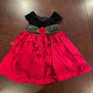 Iris & Ivy Red and Black Special Occasion Dress 2T